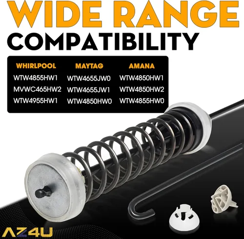 Vista 2 de W11217817 Kit de varilla de suspensión de arandela reemplaza W11159470 W11226768 para Whirlpool, Maytag, Amana, Kenmore Washer WTW4855HW1 MVWC465HW2