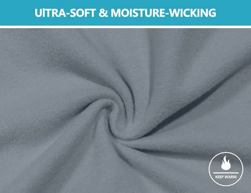 Vista 4 de Little Donkey Andy Conjunto de ropa interior térmica con forro polar para mujer, capa base, calzoncillos largos para clima frío, parte superior e