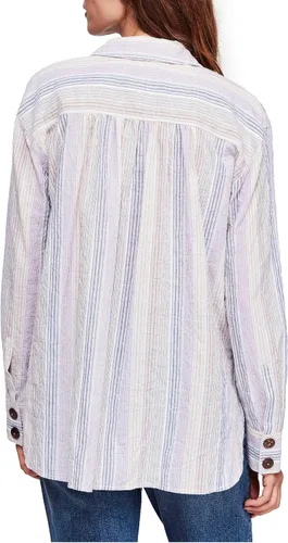 Vista 2 de Free People Top bohemio con botones a rayas de marea alta para mujer