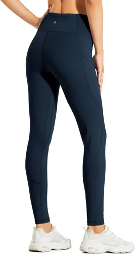 Vista 2 de Willit - Leggings de cintura alta con forro polar para mujer, impermeables, térmicas, para senderismo, yoga, correr