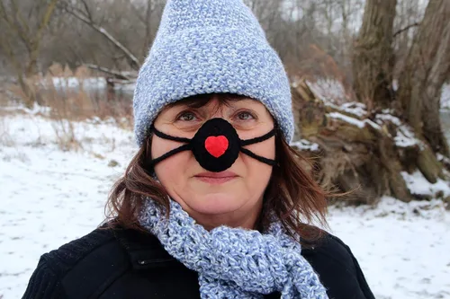 Vista 5 de Crochet Sweetheart Nose Warmer - Great Christmas, Valentines, Anniversary, Birthday Gift for Him or Her