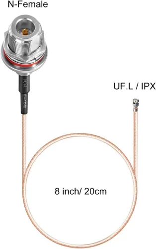 Vista 7 de Omni Meshtastic - Antena Lora de 915 MHz con conector N macho y cable adaptador IPEX/u.fl para aplicaciones LoRa HaLow Meshtastic
