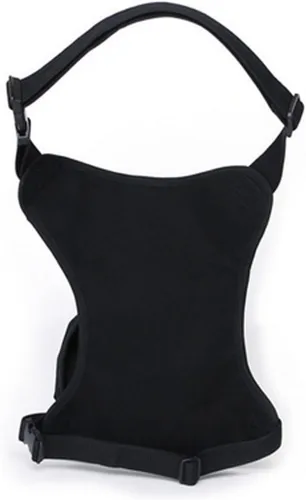Vista 3 de Riñonera de lona, riñonera multiusos para carreras, táctica, de pierna caída, para motocicleta, ciclismo al aire libre, bolsa de muslo, Negro