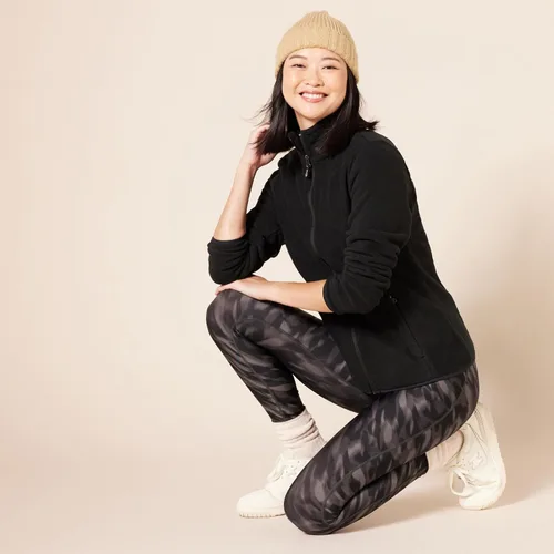 Vista 5 de Tienda Essentials - Chaqueta de vellón polar suave con cremallera completa para mujer, ajuste clásico (disponible en talla extragrande)