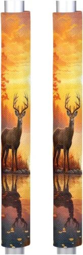 Vista 14 de Juego de 2 cubiertas para manija de puerta de refrigerador con patrón de mariposa negra, cubiertas para manija de cocina, protector