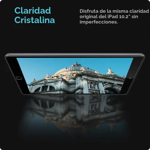 Vista 5 de Spigen Protector de pantalla de vidrio templado [GlasTR Slim] diseñado para iPad de 10.2 pulgadas (9ª (2021) / 8ª (2020) / 7ª (2019)