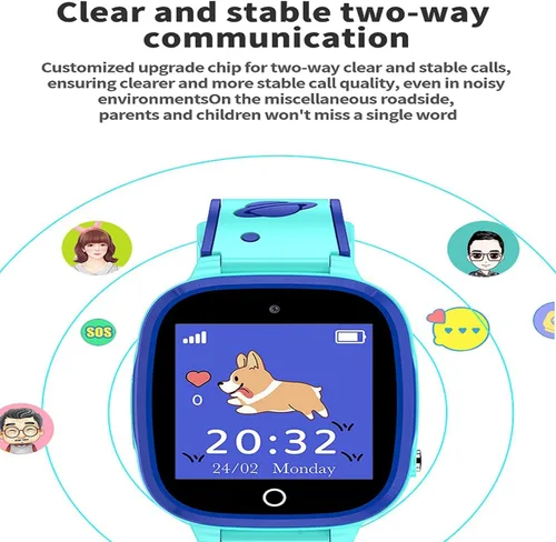 Vista 5 de Niños reloj inteligente 1.44" pantalla a color impermeable niños