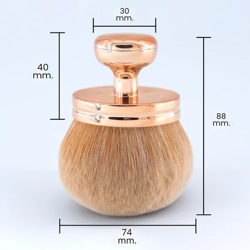 Vista 2 de Brocha de maquillaje corporal extra grande para autobronceador, aplicador de espalda autobronceadora, cepillo Kabuki de cabeza ancha de 2.913 in