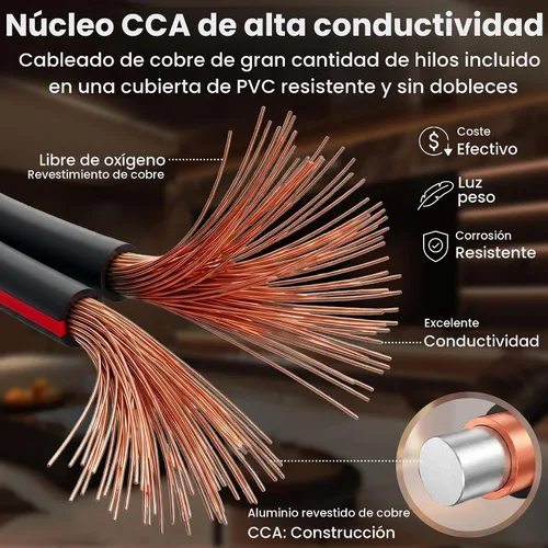 Vista 3 de GEARit - Cable de altavoz de calibre 12 de 20 pies, cable CCA 12/2 para Negro