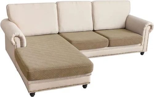 Vista 42 de Funda de sofá seccional de 3 piezas para sofá seccional en forma de L, protector elástico de muebles para sofá seccional izquierdo o derecho