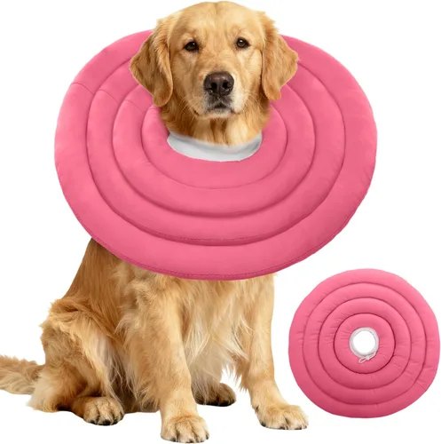 Vista 19 de IDOMIK - Collar de recuperación para perros, cono suave impermeable para perros después de la cirugía Comfy Protective Elizabethan Collar