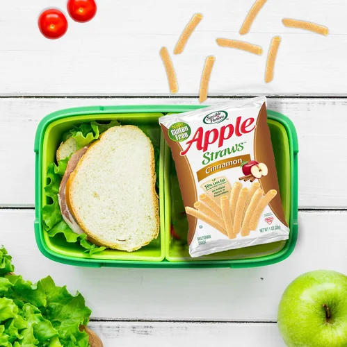 Vista 7 de Sensible Portions Pajitas de manzana, canela, tamaño de aperitivo, 1 onza (paquete de 8)