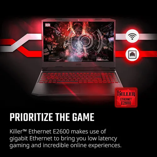 Vista 3 de Acer Nitro 5 2021 NVIDIA GeForce GTX 3050 Intel Core i5-10300H Pantalla IPS Full HD de 15.6 pulgadas de 144 Hz Killer Ethernet E2600 WiFi