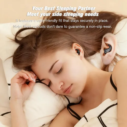 Vista 3 de Xmenha Mini auriculares invisibles para dormir, inalámbricos, con Bluetooth, invisibles, pequeños, pequeños, discretos, ocultos, para trabajar
