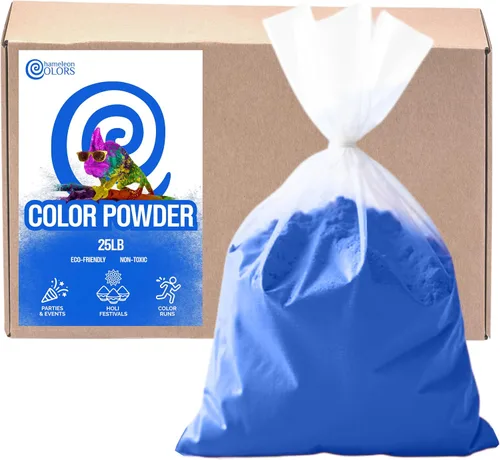 Vista 12 de Chameleon Colors Polvo de color de 25 libras, 1 paquete, color aguamarina vibrante, para 15-20 personas, apto para niños, no tóxico y sin gluten