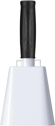 Vista 12 de Campana de vaca de acero de 8 pulgadas con asa, campana para hacer ruido, campana de llamada de mano fuerte para eventos deportivos, fútbol, fútbol