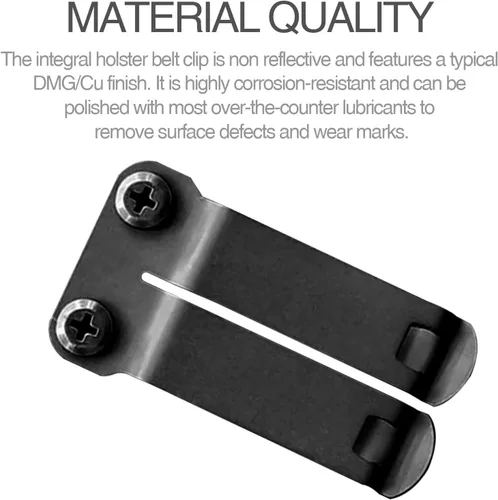 Vista 4 de Clip de cinturón de metal monobloque, accesorios de montaje de funda gris mate oscuro para funda de transporte oculta, accesorio para fundas, bolsas