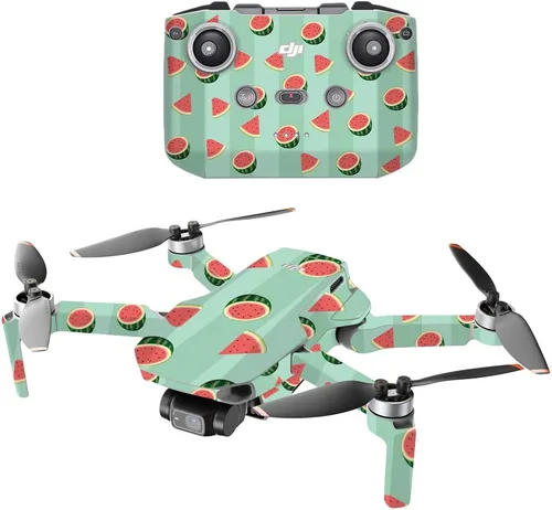 Vista 10 de MightySkins - Compatible con DJI Mini 2 Dron portátil – Aqua Chevron Funda protectora de vinilo duradera y única Fácil de aplicar, quitar y Acua