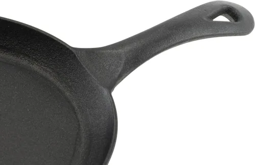 Vista 3 de Winco FS-2 - Juego de servidor Fajita de hierro fundido de 2 piezas, negro, marrón, mediano