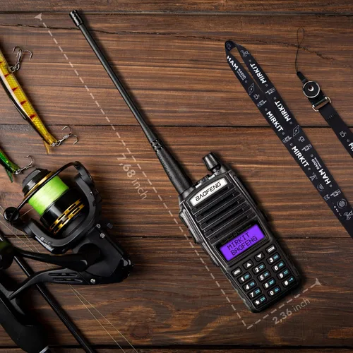 Vista 7 de Mirkit Baofeng - Radio de jamón UV-82 MK3 - Walkie Talkies de largo alcance 5 W de potencia máxima Radio bidireccional VHF/UHF 144-148/420-450 MHz