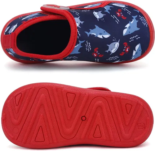 Vista 3 de FANTURE Zapatos de agua para niños y niñas, lindas sandalias acuáticas, playa, piscina, parque acuático, tenis acuáticos, para niños pequeños