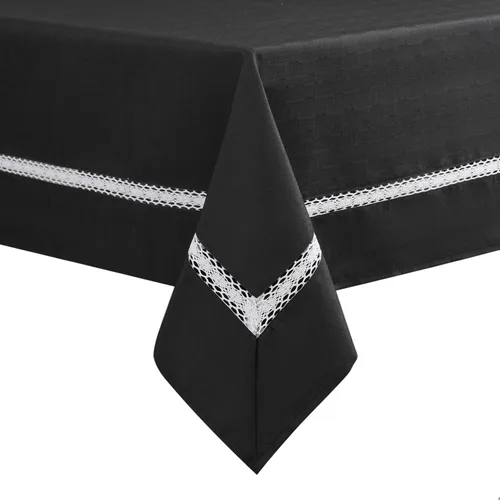 Vista 37 de EHouseHome Mantel de tela resistente con encaje blanco, impermeable, sin arrugas, resistente a las manchas, a prueba de aceite, para comedor