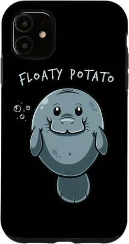 Vista 8 de Flaoty Potato Manatee Funny Manati Manatee Chubby Mermaid Case for iPhone 17