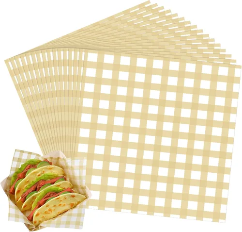 Vista 27 de Honeydak 200 hojas de papel de cera verde para alimentos, 7 pulgadas, surtido de cestas de pergamino verdes para sándwich, hamburguesas, a prueba