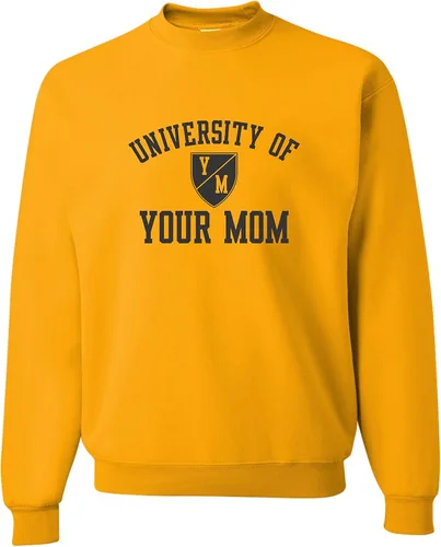 Vista 33 de Go All Out University of Your Mom - Sudadera con cuello redondo para hombre