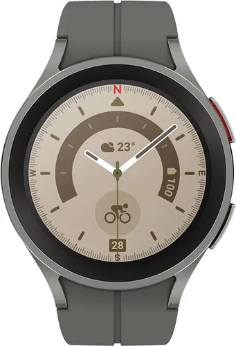 Vista 7 de SAMSUNG Reloj inteligente Galaxy Watch 5 Pro LTE de 1.772 in con rastreador de cuerpo, salud, fitness y sueño, batería mejorada, cristal de zafiro