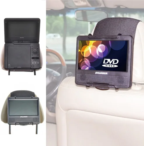 Vista 2 de TFY Soporte universal para reposacabezas de coche para reproductor de DVD portátil