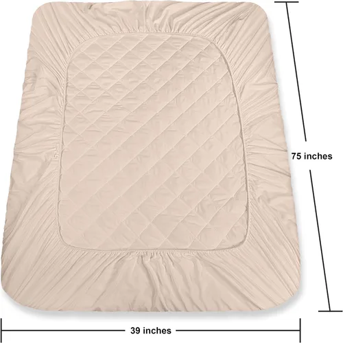 Vista 4 de Utopia Bedding - Cubrecolchón acolchado y ajustado, tamaño individual, protector y cubierta de colchón elástico con bolsillo profundo que se estira