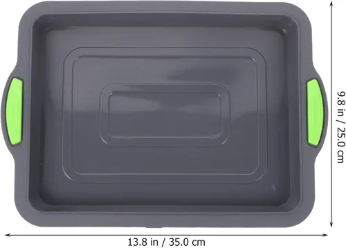 Vista 3 de BESTonZON Molde de silicona para tartas de 13 x 9 pulgadas, resistente al calor, antiadherente, utensilios para hornear para horno multifunción