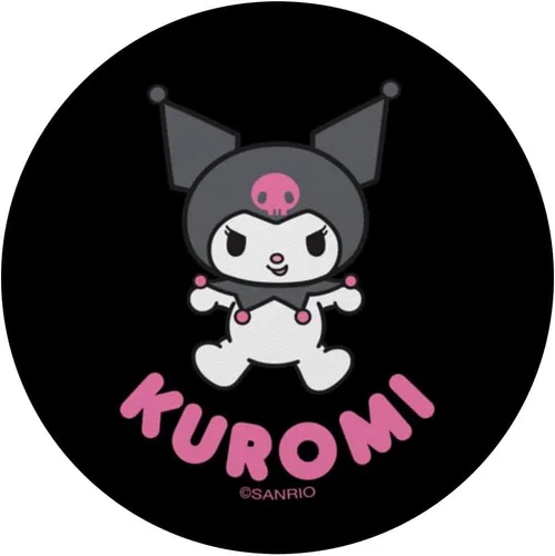 Vista 3 de delicoco Kuromi Character PopSockets - Adhesivo PopGrip - Negro - Anime - Parte superior intercambiable - Agarre para teléfono - Compatible