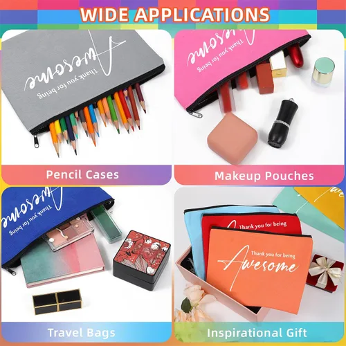 Vista 5 de Buryeah 24 bolsas de cosméticos para mujer, regalo de regreso a la escuela, profesores, estudiantes, regalo de agradecimiento por ser impresionante