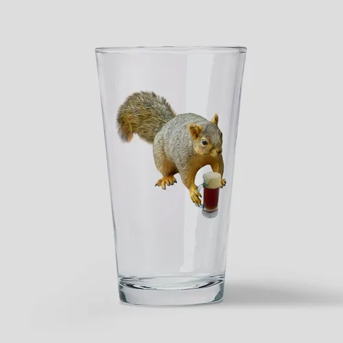 Vista 10 de CafePress Vaso de cerveza de ardilla, 16 oz. Vaso para beber