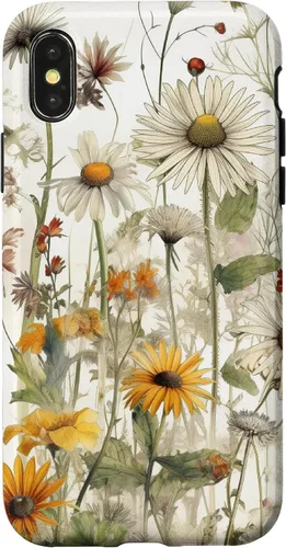 Vista 5 de Wildflowers Botanical Daisy Flowers Dandelion Dragonfly Case for iPhone 17