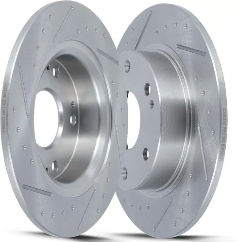 Vista 30 de SCITOO Rotores de freno trasero para Honda para CR-V 2002-2004 Frenos de disco perforados y ranurados Rotores de reemplazo: 31304