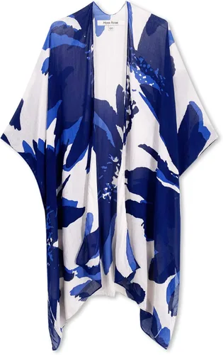 Vista 4 de Moss Rose - Salida de baño para ponerse sobre el traje de baño o bikini, kimono de verano para mujer