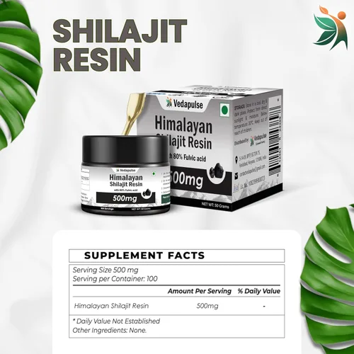Vista 3 de Resina Shilajit/Shilajeet del Himalaya - 500 mg 80% ácido fúlvico Puro y natural Potente suplemento ayurvédico para energía, resistencia