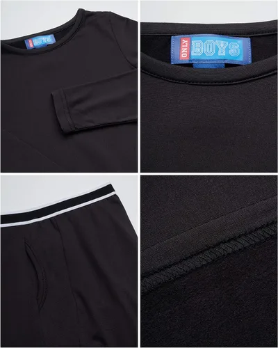 Vista 2 de Conjunto de ropa interior térmica 4 piezas de forro polar cepillado y pantalones largos (2T-16)