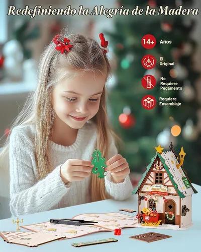 Vista 8 de Rolife Kit de casa de muñecas en miniatura de madera, kit de bricolaje de casa de madera en miniatura para adultos para construir, rompecabezas
