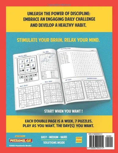 Vista 2 de VARIETY PUZZLES FOR A YEAR 365+1 Puzzles for Teens, Adults and Seniors Wordsearch, Sudoku, Wordscramble, Maze, Kakuro, Pontoon, Wordsnake, Wordoku.