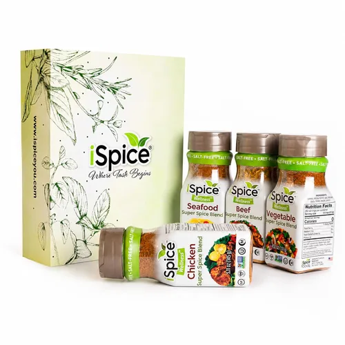 Vista 12 de iSpice Condimento sin sal, 100% libre de sodio, carne de res, pollo, salsa de carne, cerdo, verduras, ensalada y condimentos de mariscos