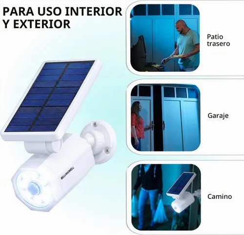 Vista 9 de Bionic Spotlight de Bell+Howell - Luces solares para exteriores con sensor de movimiento, súper brillantes, 8 bombillas LED, focos impermeables