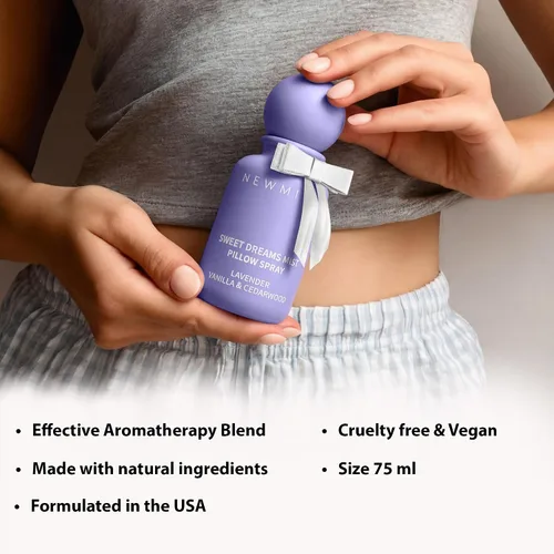 Vista 5 de Sweet Dreams - Almohada para dormir en aerosol Lavanda Vainilla Cedro Aceites Esenciales Aromaterapia Niebla Calmante Alivio del Estrés Ducha Spray