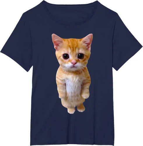 Vista 17 de El Gato Meme Sad Crying Cat Munchkin Kitty Meme Camiseta de moda Small Negro