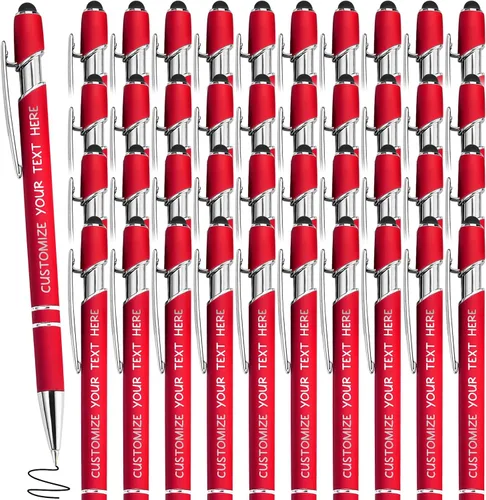 Vista 16 de Bolígrafos personalizados con lápiz óptico y grabado gratis, bolígrafos personalizados para negocios, graduación, aniversarios (hasta 500 unidades)
