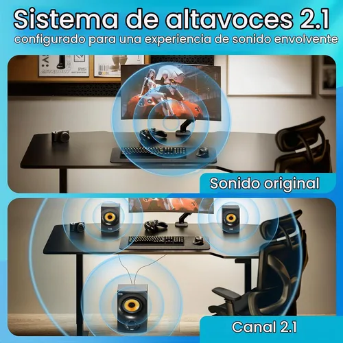 Vista 3 de Sistema de altavoces Bluetooth 2.1 de audio acústico