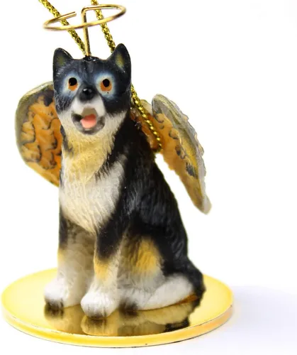 Vista 210 de Conversation Concepts Adorno navideño: Chihuahua, pelo largo 19-Dorado